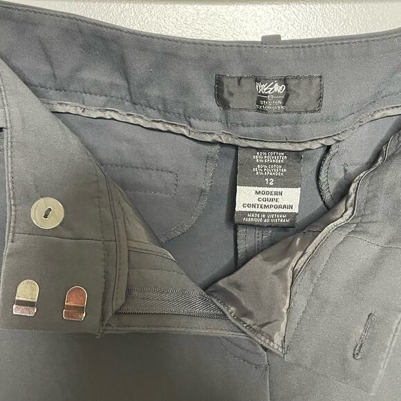 Mossimo Wide Leg Dress Pants Mid Rise Flat Front Stretch Gray Dark Academia 12 - Picture 7 of 12